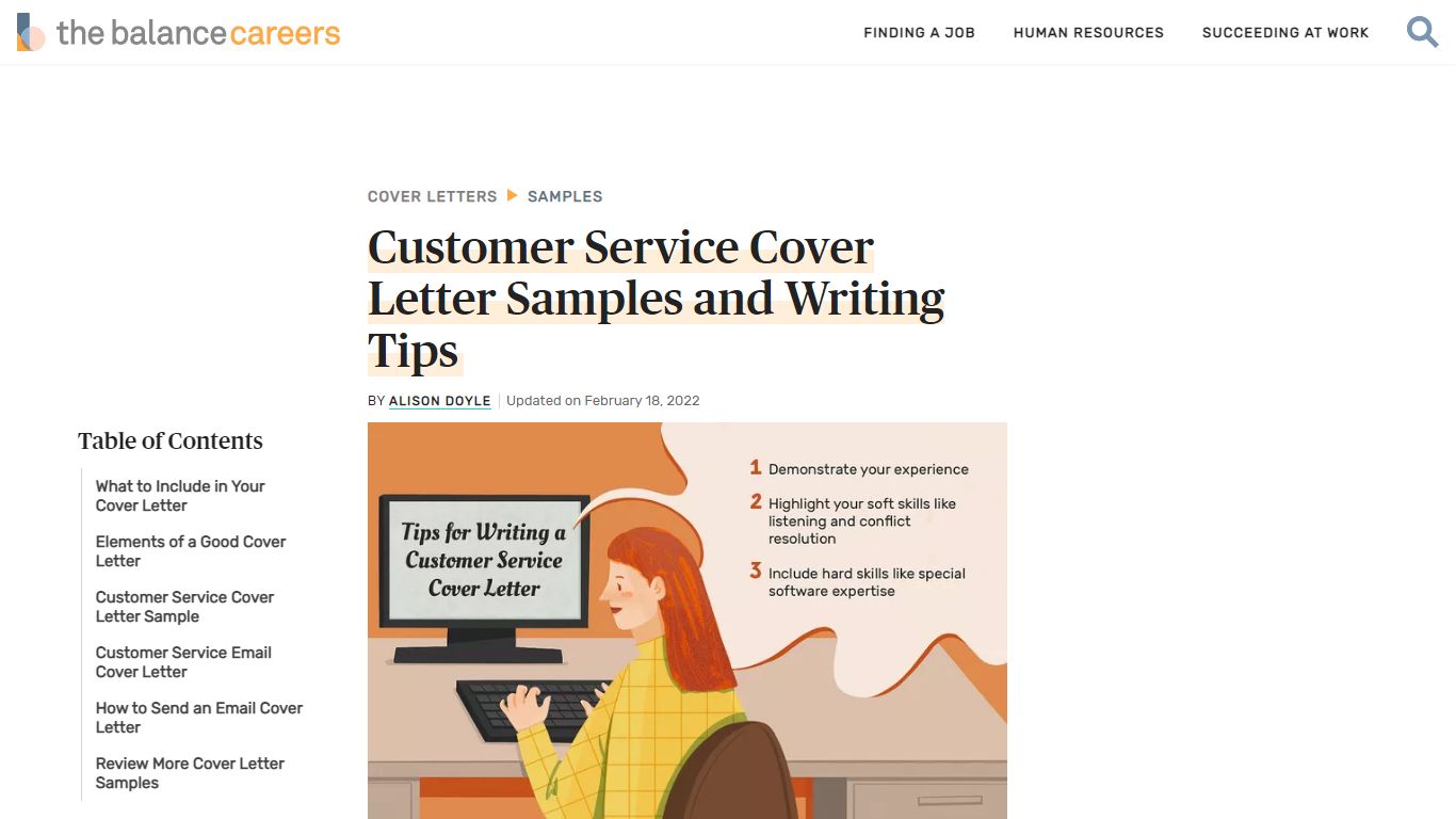 Customer Service Cover Letter Samples and Writing Tips